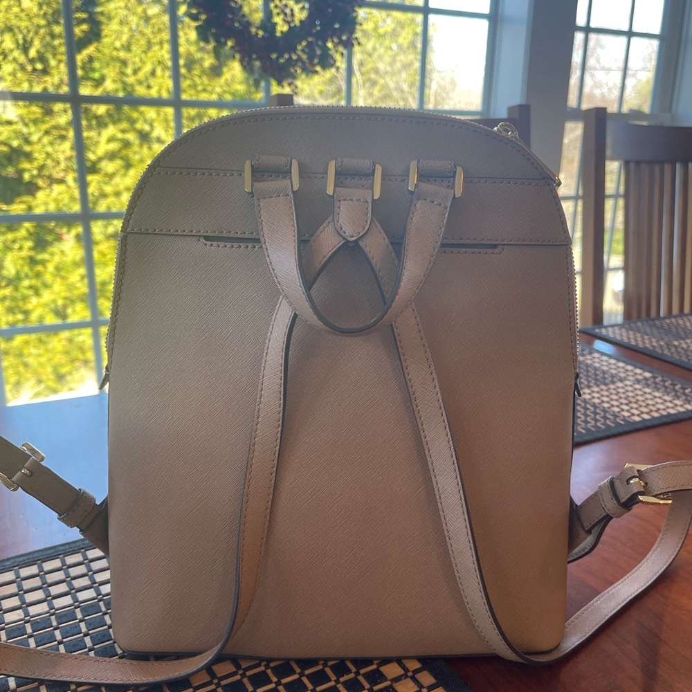 MK Large Cindy Saffiano Leather Backpack